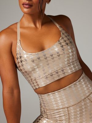 Band-It Houndstooth Low-Impact Sports Bra