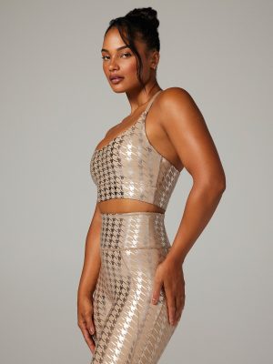 Band-It Houndstooth Low-Impact Sports Bra