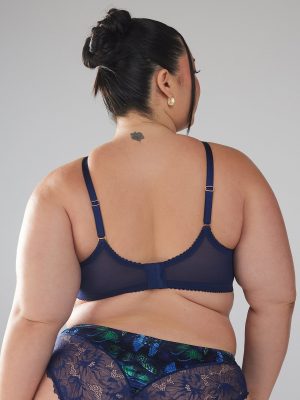 Baroque Butterfly Lace Quarter-Cup Bra