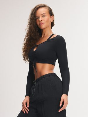 City Girl Hike Long-Sleeve Shelf-Bra Top