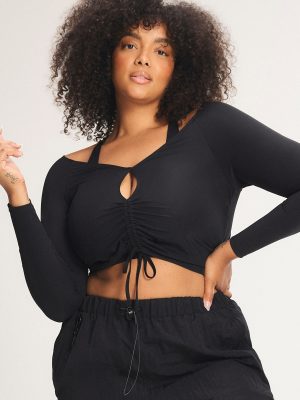 City Girl Hike Long-Sleeve Shelf-Bra Top