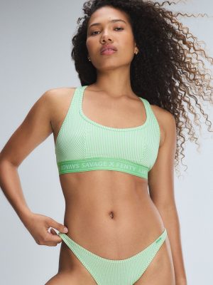 Cotton Essentials Logo-Trim Racerback Bralette