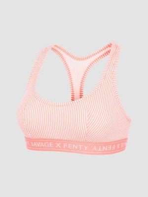 Cotton Essentials Logo-Trim Racerback Bralette