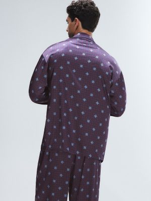 Satin Foulard Sleep Shirt