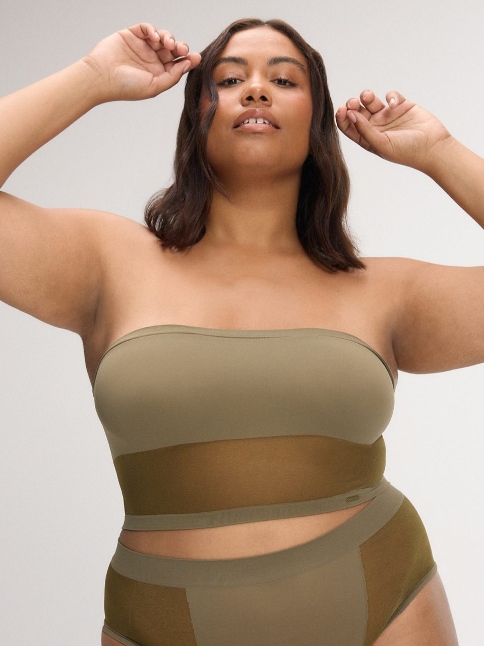 In The Spotlight Sheer Unlined Bandeau Bralette