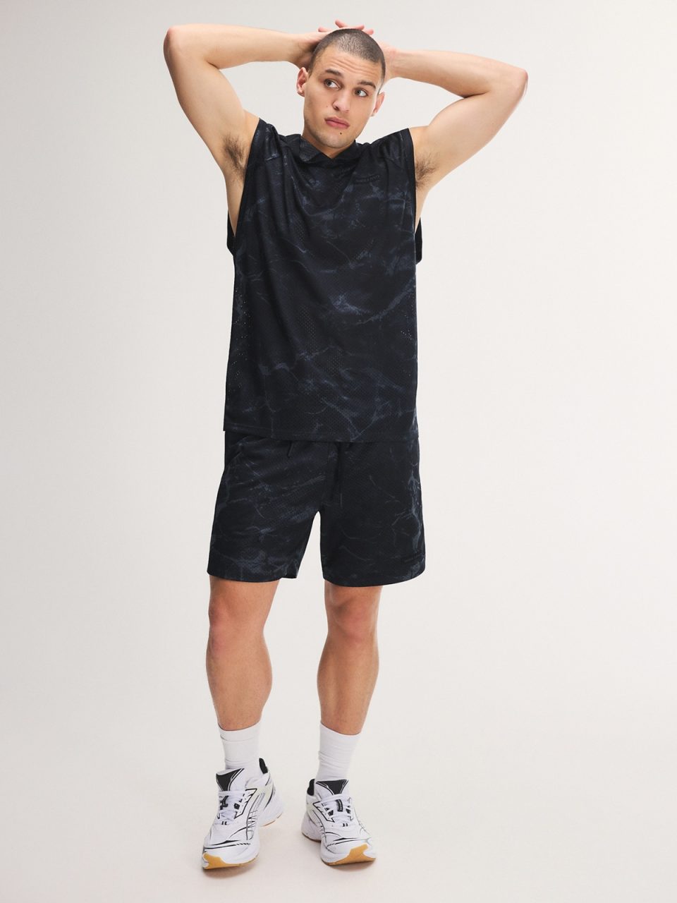 Mesh City Baller Cut-Off Hoodie