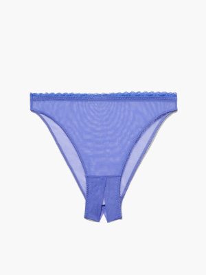 Mesh Crotchless High-Leg Bikini