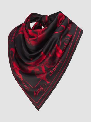 Midnight Rose Satin Scarf