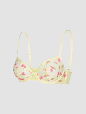 Puff Cherries Unlined Demi Bra