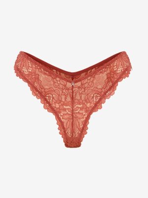 Romantic Corded Lace Metallic Brazilian Panty