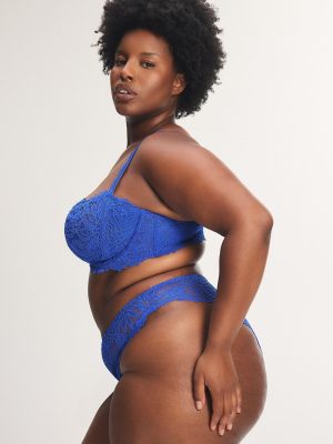 Romantic Corded Lace Metallic Brazilian Panty