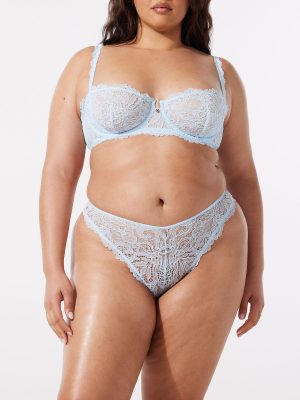 Romantic Corded Lace Metallic Brazilian Panty