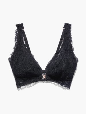 Romantic Corded Lace Front-Closure Bralette