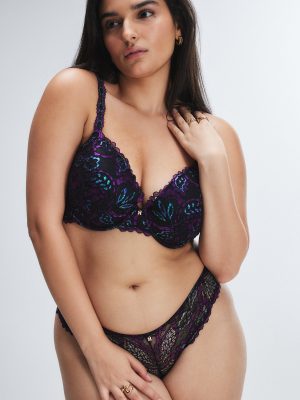 Romantic Corded Lace Padded Demi Bra