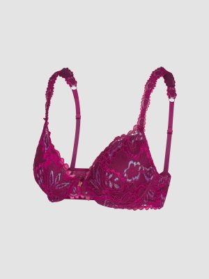 Romantic Corded Lace Padded Demi Bra