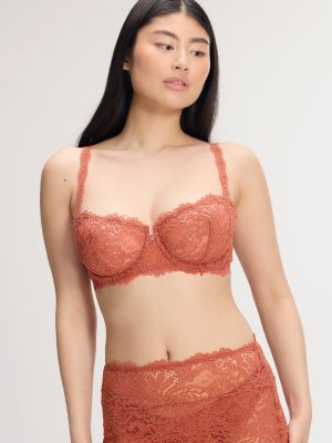 Romantic Corded Lace Unlined Balconette Bra