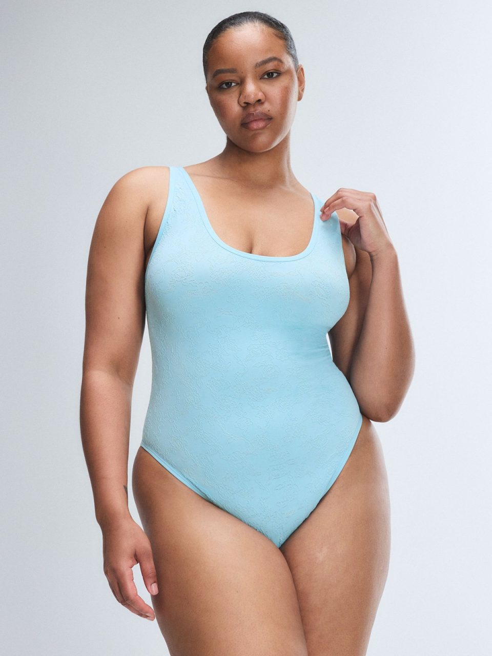 Seamless Floral Built-Up Teddy Bodysuit
