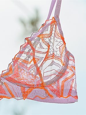 Shining Star Embroidered Unlined Demi Bra