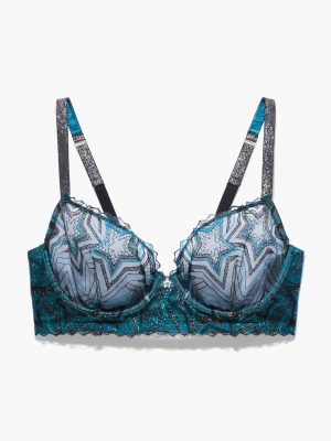 Shining Star Embroidered Unlined Demi Bra