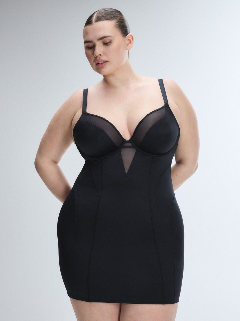 Slipper Satin Underwire Dress