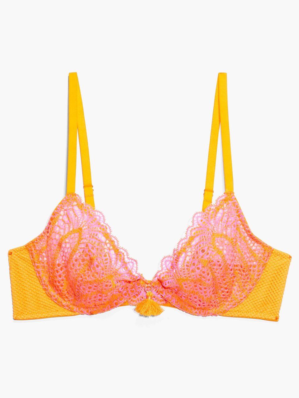 Stranded In Lace Crochet Plunge Bra