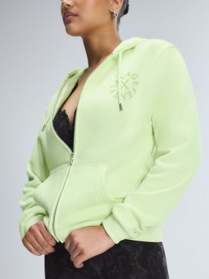 Weekender Terry Bridal Zip-Up Hoodie with Embroidered Logo