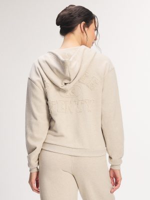 Weekender Terry Bridal Zip-Up Hoodie with Embroidered Logo